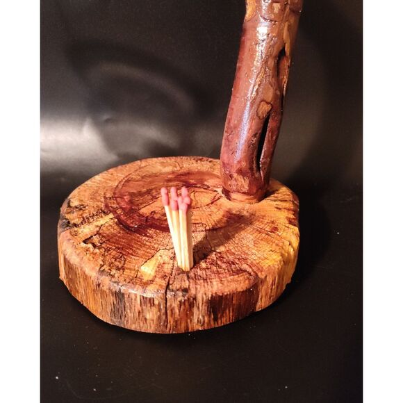 Handcrafted Live Oak & Dogwood Root, Rustic Candle Holder Indoor/Outdoor Decor - Picture 6 of 11